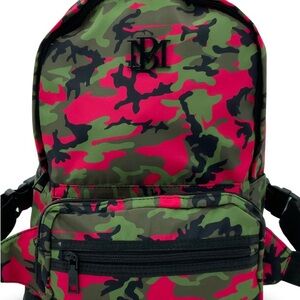 Badgley Mischka Nylon Pink Camo Backpack NWT